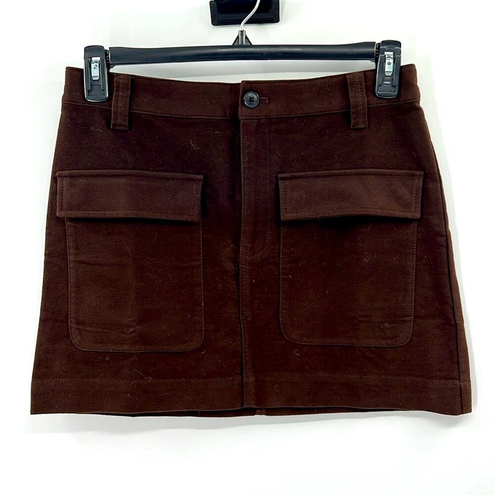 Madewell Women's Military Mini Skirt - Brown - 2 - New with tags